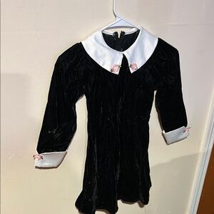 Black and White Formal Dress with Peter Pan Collar